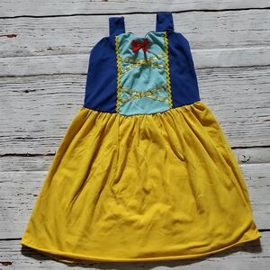 GIRLS SNOW WHITE INSPIRED DRESS 💛💙